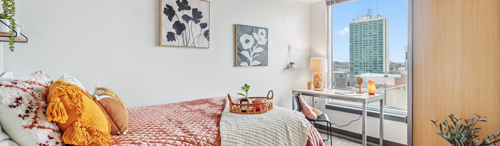 Furnished apartment bedroom