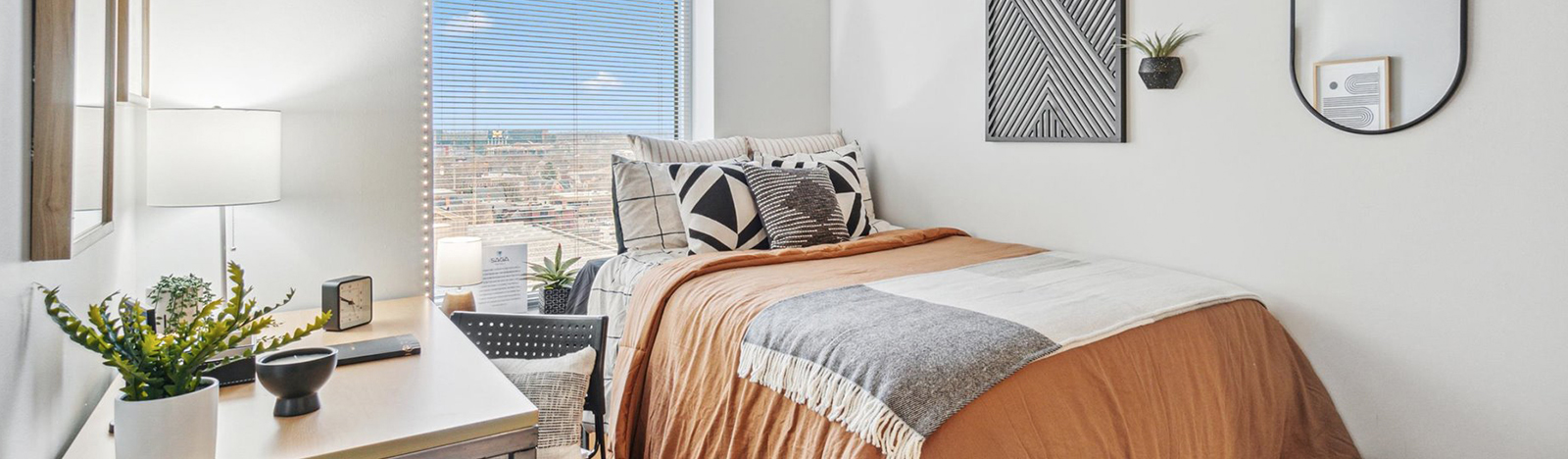 Furnished apartment bedroom