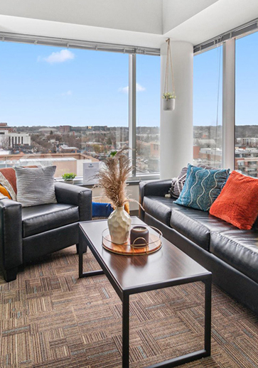 furnished apartment living space